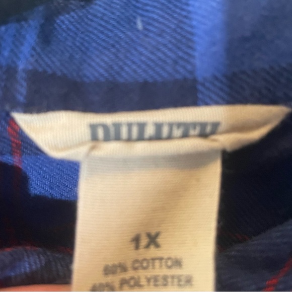 Duluth Trading Co Blue and Red Plaid Women's Button Down Shirt - Picture 3 of 3